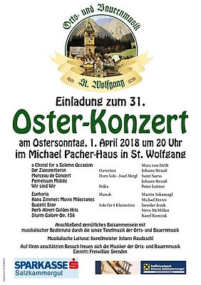 Oster Konzert 1.4.2018 - 20.00 Uhr